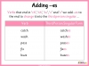 Adding s and es to Verbs - Year 1 Teaching Resources (slide 8/26)